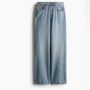 H&M BLEECKER HIGH RISE WIDE LEG JEANS